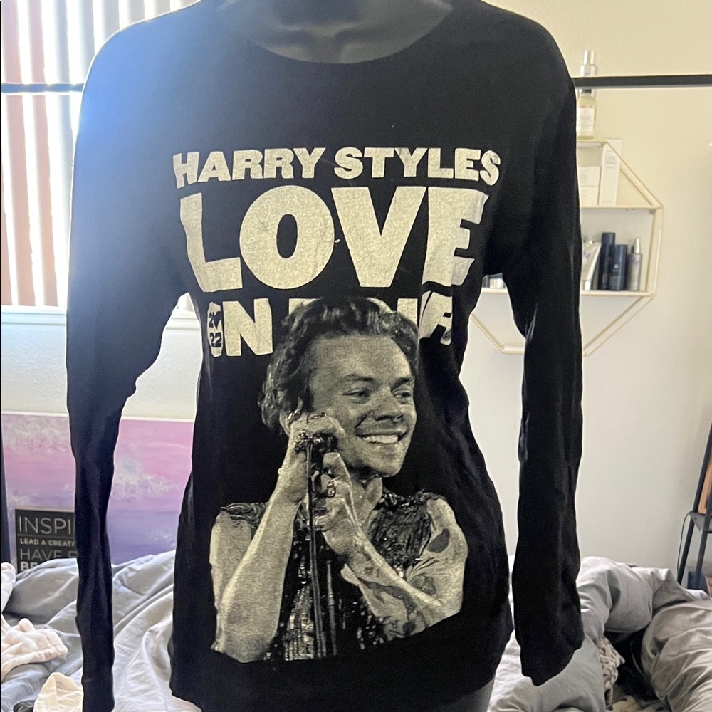 Love On Tour Harry Styles Black Graphic Long Sleeve Shirt